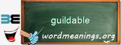 WordMeaning blackboard for guildable